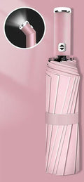 LED Flashlight Auto Open/Close Folding Umbrella