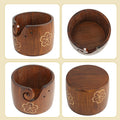 Handmade Wood Yarn Bowl - Crochet & Knitting Holder