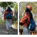 Wide Shoulder Strap String Bag With Mesh Pockets