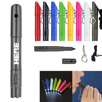 Lanyard Whistle LED Light Pen