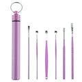 6Pcs Portable Stainless Steel Ear Scoop Set W/ Storage Box