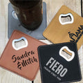 Pu Leather Bottle Opener Coaster