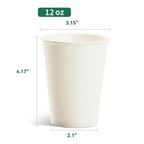 12 oz. White Paper Cup
