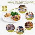9" Three Compartment Bagasse Fiber Disposable Plates