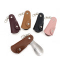 Foldable Shoehorn Keychain PU Leather Shoe Helper Keyring