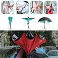 48" Arc Folding Inverted Umbrella With C-Shaped Handle