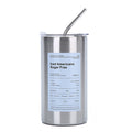 20 Oz Straight Coffee Tumbler With Metal Straw