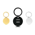 Circular Shaped Stainless Steel Keychain