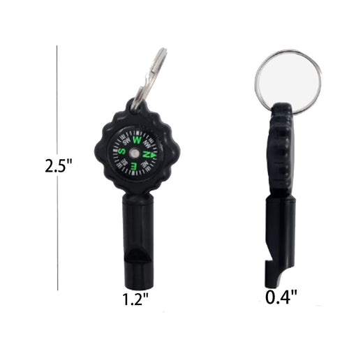 2 in 1 Emergency Whistles with Compass