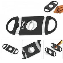 Custom Black Cigar Cutter Double Blade Guillotine