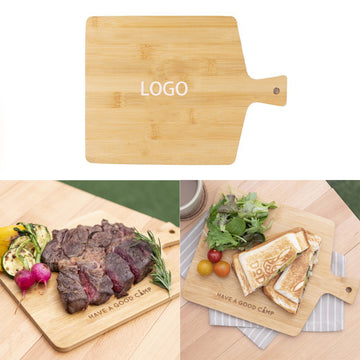 Portable Wooden Cutting Board with Handle, Laser Printed