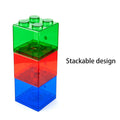 Transparent Plastic Building Block Piggy Bank