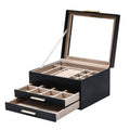 Pu Triple-Layer Jewelry Storage Box With Window