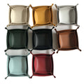 Folding Leather Tray Organizer