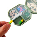 Portable Six-Compartment Pill Box
