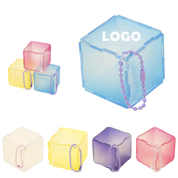 Transparent Acrylic Square Keychain Cube Pendant