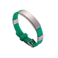 Stainless Steel Silicone Bracelet Wristband Engraved Logo