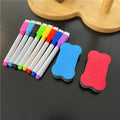 Set Of 8 Magnetic Dry Erase Markers With Whiteboard Eraser