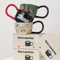 11.5oz Novelty Cute Big Handle Ceramic Coffee Mug