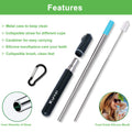 Travel Drinking Straws with Metal Case