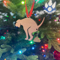 Poop Dog Christmas Tree Decoration Pendant Wooden
