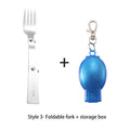 Portable Stainless Steel Foldable Spoon With Plastic Case