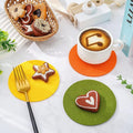 Rainbow 6 Set Absorbent Round Felt Coasters