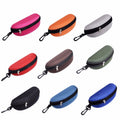 Portable Oxford Cloth Sunglasses EVA Hard Case Zipper Clip