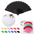 Folding Fabric Hand Fan Nylon Cloth