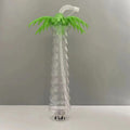 17 0z Tropical Summer Coconut Tree Bottle with Straw