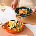 9 Inch Round Gold-Rimmed Dinner Plate