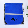 Drawstring Backpack Bag With Reflective Strip