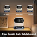 Bedside Lamp with Clock with 10W Wireless Charging