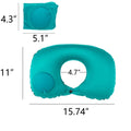Portable U-Shaped Push Inflatable Neck Pillows Travel