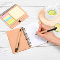 Eco Spiral Notebook With Sticky Pen Set