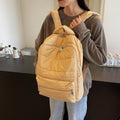 Puffer Quilted Backpack For Fall Casual Use