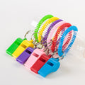 Sports Whistle with Stretchable Coil Bracelet