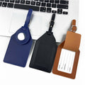 Pu Luggage Tag With Air Tag Holder