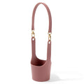 Pu Leather Cup Holder Sleeve With Adjustable Strap