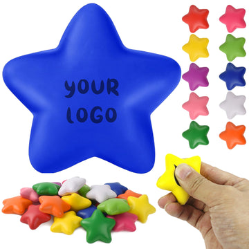 Custom 2" Mini Soft PU Foam Star Stress Reliever