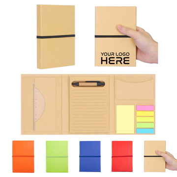 Tri-Fold Notebook with Sticky Notes
