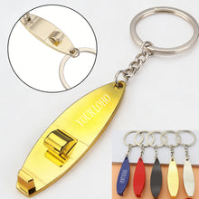 Metal Surfboard Shaped Beer Bottle Opener With Keychain