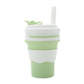 12 Oz Collapsible Travel Cup With Straw