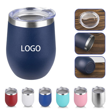 12oz Double Wall Stainless Steel Wine Tumbler
