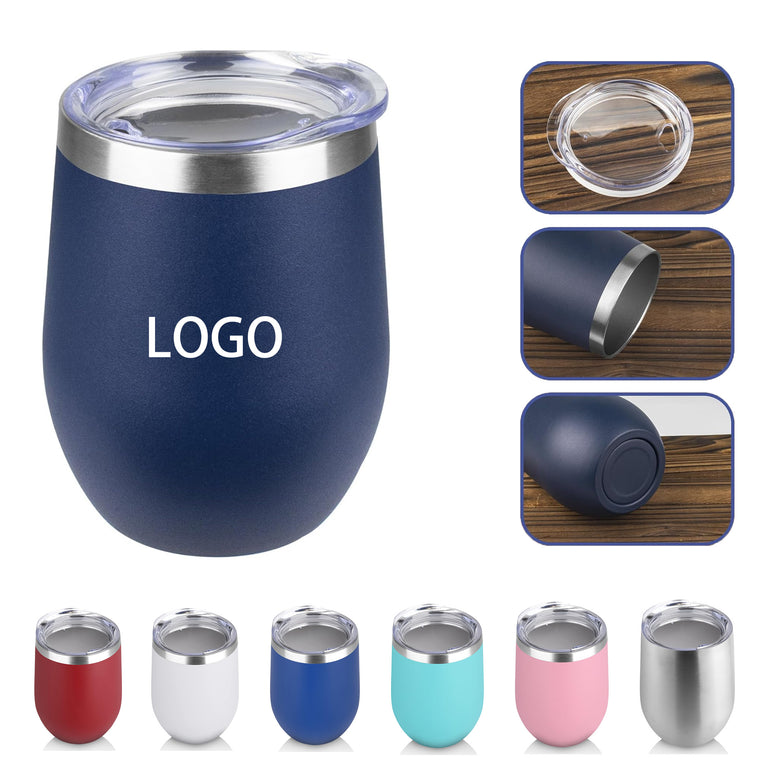 12oz Double Wall Stainless Steel Wine Tumbler