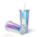 20Oz Large Capacity Summer Plastic Water Cup With Straw