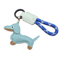 Dachshund Shape Leather Keychain Lanyard For Puppy Lovers