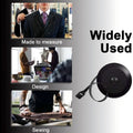 All Black Portable Round Measuring Tape, Retractable Design