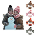 3 Sets Kids Winter Hat Gloves Scarf Set