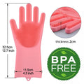 Silicone Dishwashing Gloves With Scrubbers